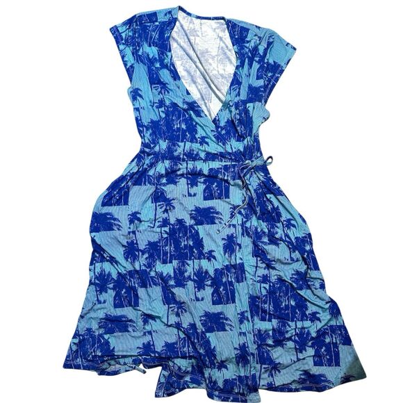 Musethreads Floral Women's Bamboo Blend Dress With Pockets Size S Summer Beach - Picture 1 of 3